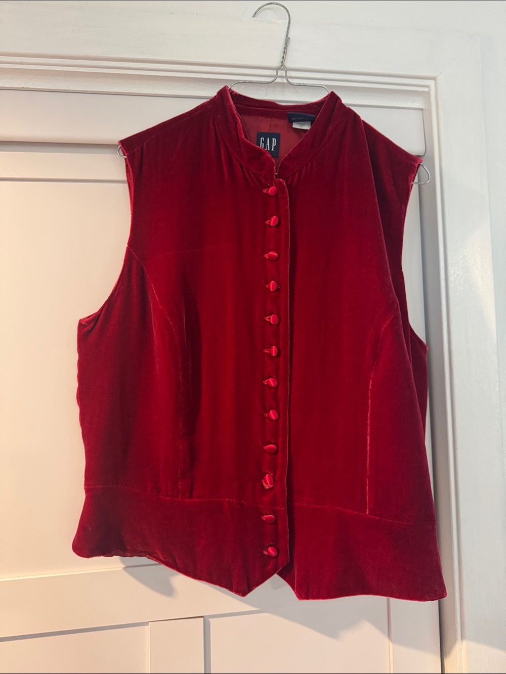 Vintage GAP Women's Velvet Button-Front Vest